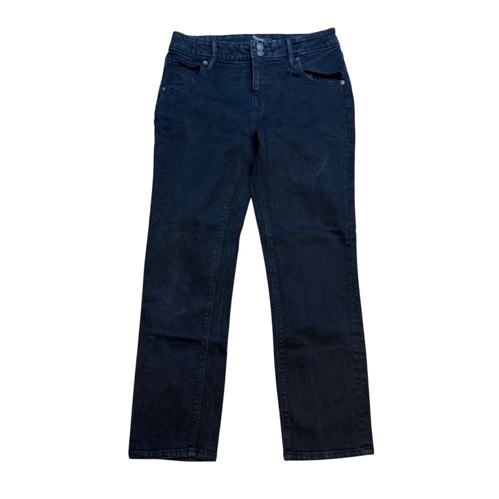 Hudson Black Straight-Leg Jeans Womens Size‎ 10 Cotton Blend